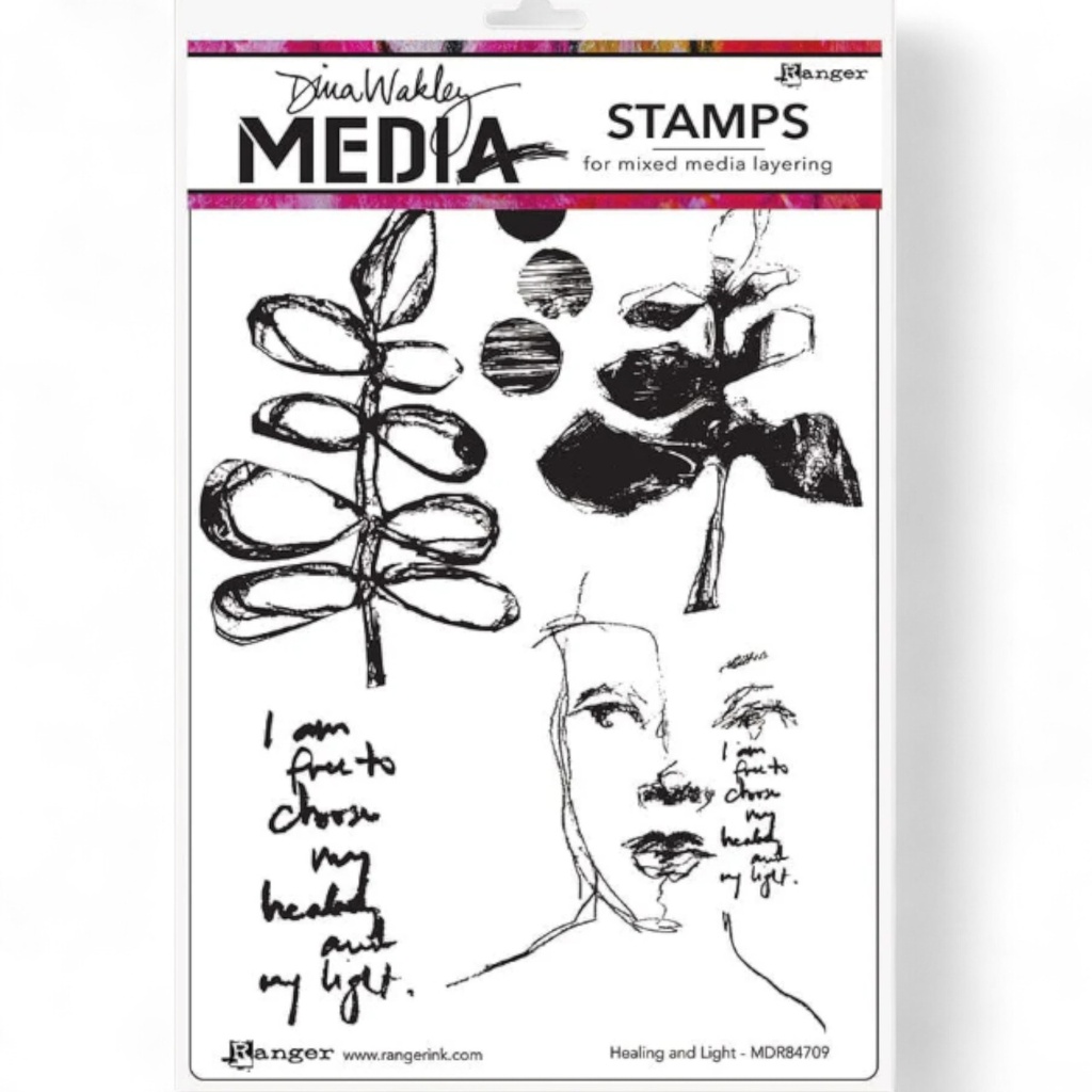 Dina Wakley Media - Healing & Light stamp set