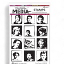 Dina Wakley MEdia Rubber Stamps - Pocket Square 