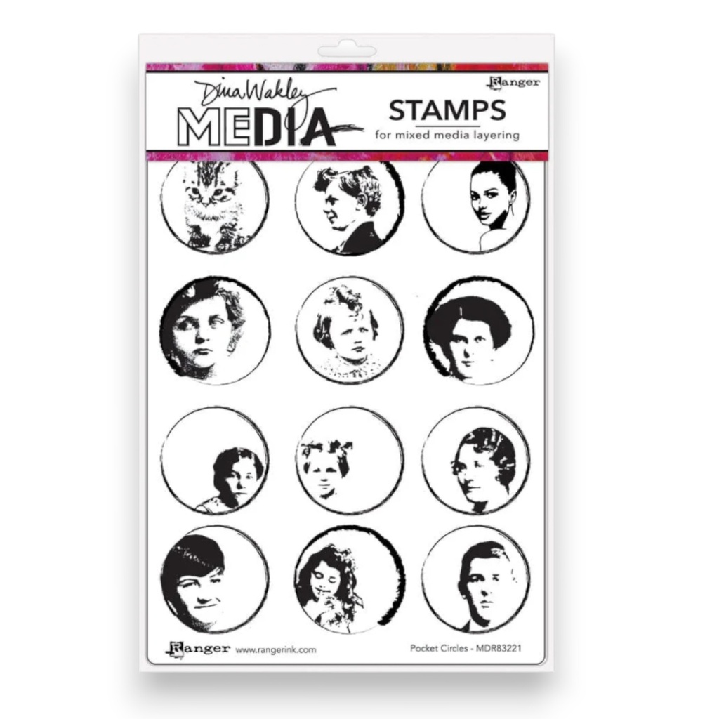 Dina Wakley Media - Pocket Circles stamp set