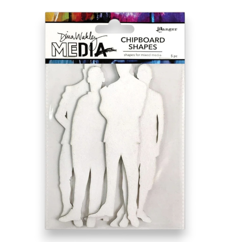 Dina Wakley MEdia Chipboard Shapes - The Men