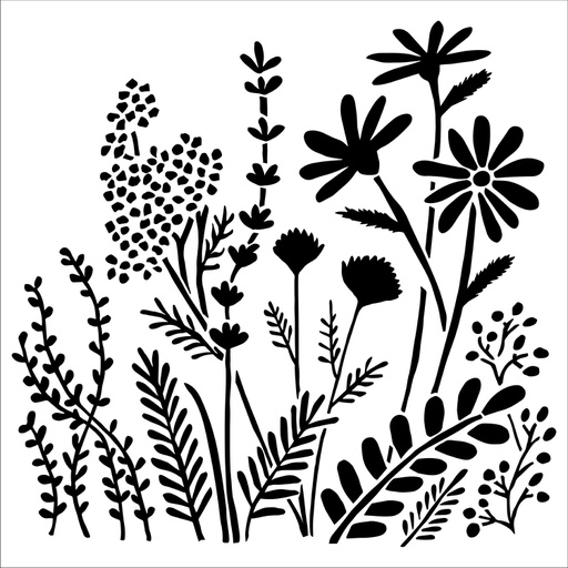 12x12 Stencil Summer Meadow