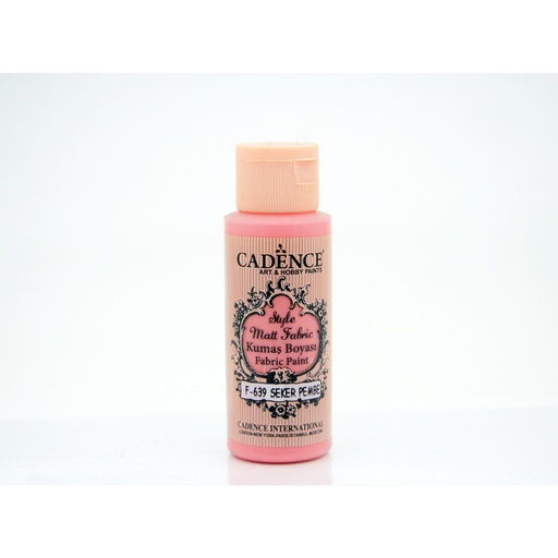 Cadence Style Matt Fabric Paint - Sugar Pink (59ml) 
