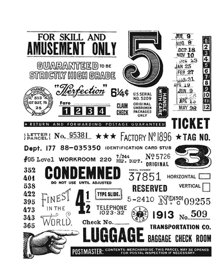 Tim Holtz - Stampers Anonymous Cling Stamps - Eccentric