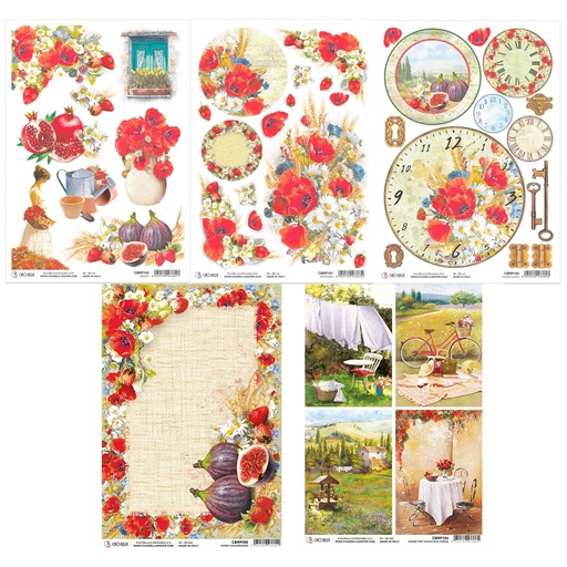 Ciao Bella Paper Tuscan Sun Rice Paper Selection (5 designs)