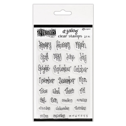 Dylusions Dyalog Blind Date stamp set           