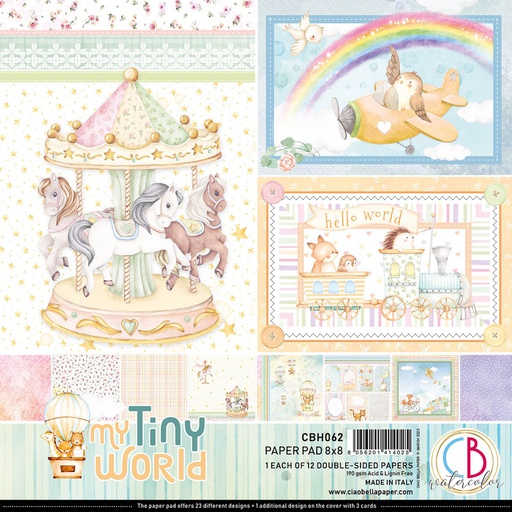 Ciao Bella Paper - My Tiny World Paper Pad (8"x8")