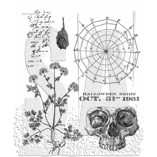 Tim Holtz - Stampers Anonymous Cling Stamps - Obscurity