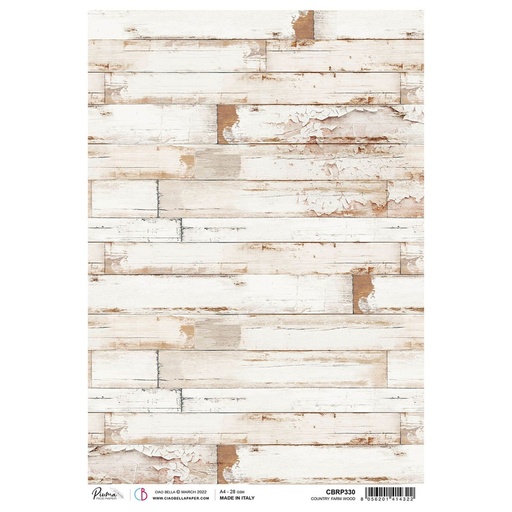 Ciao Bella Paper - Farm Wood A4 rice paper (SINGLE Sheet)