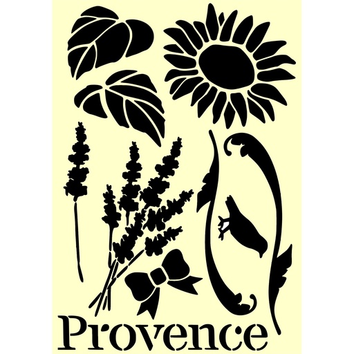 Personal Impressions Provence Flowers & Leaves A5 Mylar Stencil