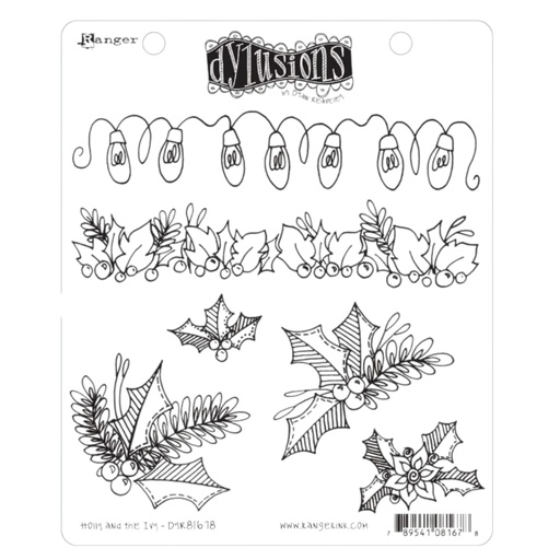 Dylusions Holly & The Ivy stamp set
