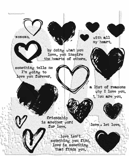 Tim Holtz - Stampers Anonymous Cling Stamps - Love Notes