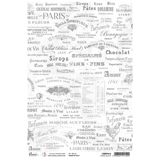 Ciao Bella Paper - Vintage Delight A4 Rice Paper (Single Sheet)