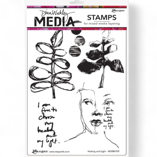 Dina Wakley Media - Healing & Light stamp set
