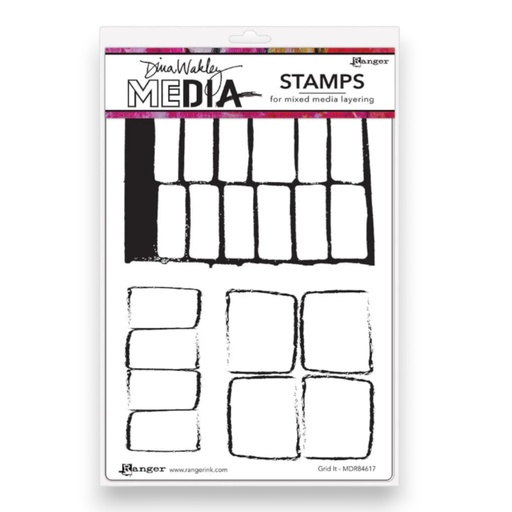 Dina Wakley Media - Grid It stamp set