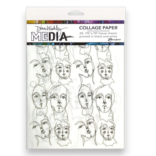 Dina Wakeley Media Collage Tissue - Church Doodles