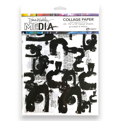 Dina Wakley Media Collage Tissue - Painted Marks 