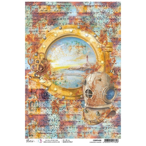Ciao Bella Paper - Corroded Horizon A4 rice paper (SINGLE Sheet)