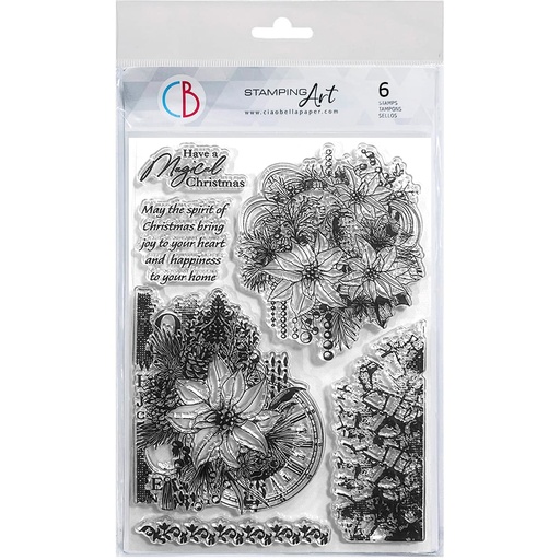 Ciao Bella Paper - Boho Christmas 6"x8" stamp set