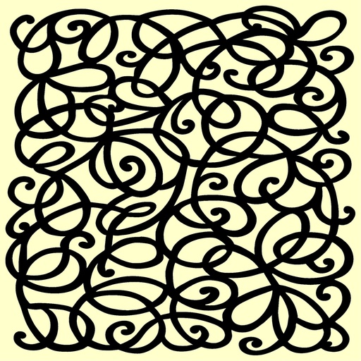 Personal Impressions Loops & Swirls 6"x6" Mylar Stencil