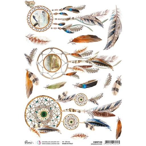 Ciao Bella Paper - Dreamcatcher A4 rice paper (5 Pack)
