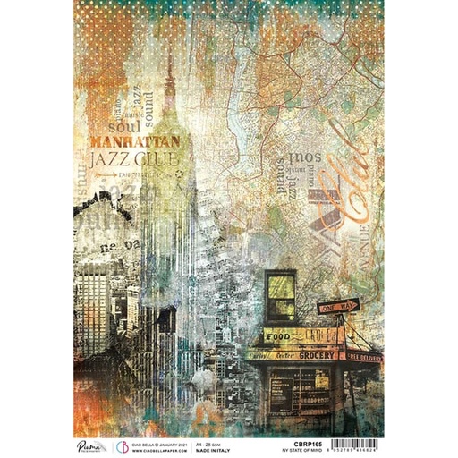 Ciao Bella Paper - New York State Of Mind A4 Rice Paper (5 Pack)