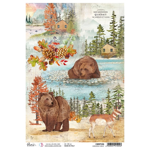 Ciao Bella Paper - Harwood Forest A4 rice paper (5 Pack)