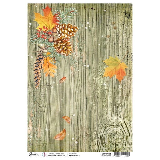 Ciao Bella Paper - Fallen Leaves A4 rice paper (5 Pack)
