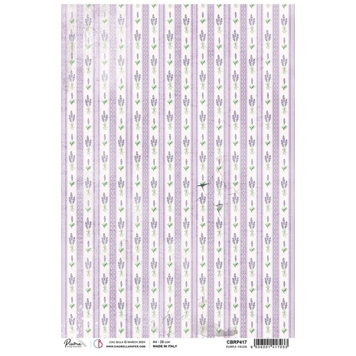 Ciao Bella Paper - Purple Fields A4 Rice Paper A4 (5 pack)