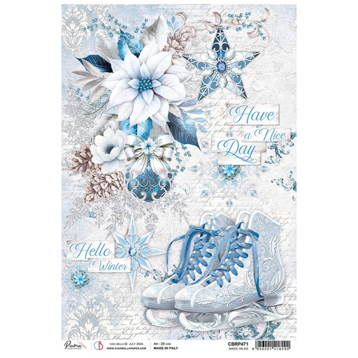 Ciao Bella Paper - Dance On Ice A4 rice paper (5 Pack)