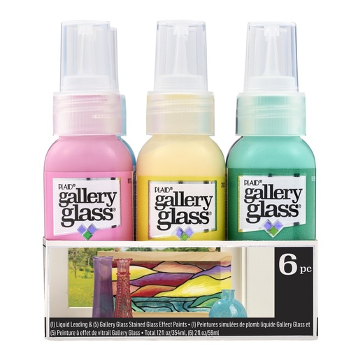 Plaid - Gallery Glass - 2oz - Paint Set Pastel (6 Colors)