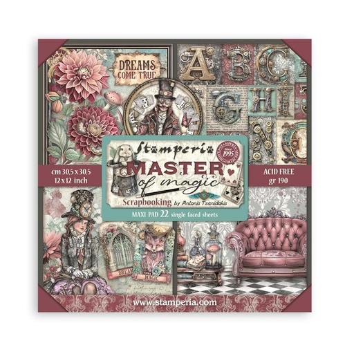 Stamperia - Master of Magic - 12"x12" Single Sided Scrapbooking Pad