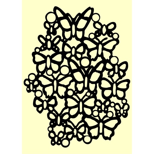 Personal Impressions Butterfly Madness 5"x7" Mylar Stencil 