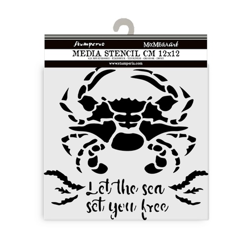 Stamperia - Silent Sea - Crab Stencil (12cmx12cm)