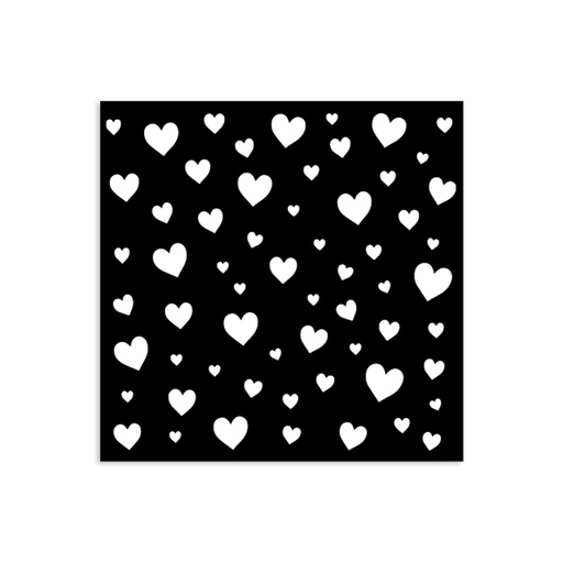 Stamperia - Timeless - Hearts Stencil (12cmx12cm)