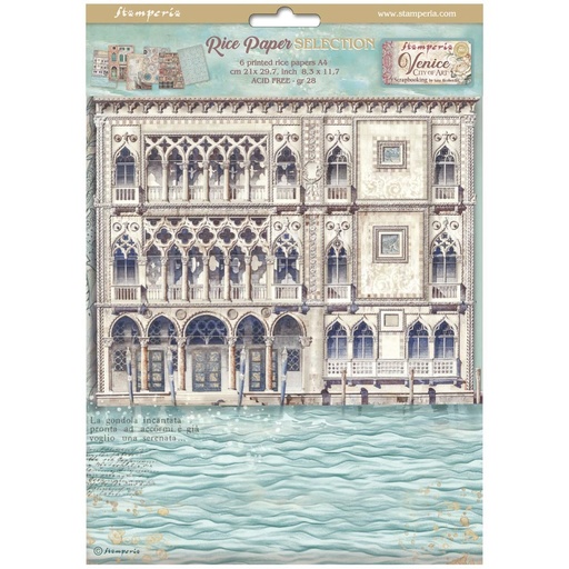 Stamperia - Venice City of Art - A4 rice paper selection 