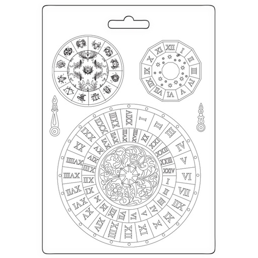 Stamperia - Venice City of Art - A5 Soft Mould - Clocks
