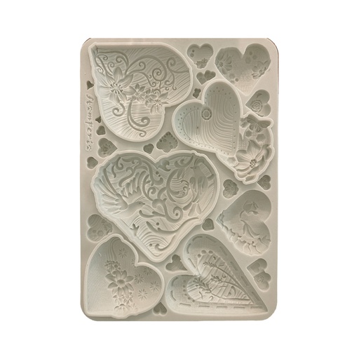 Stamperia -  Alice in Christmas - Simple Hearts A5 Silicon mould