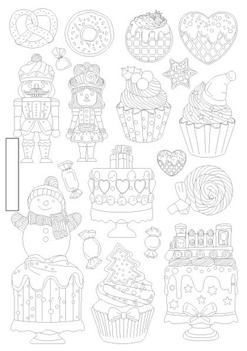 Stamperia - Candy Christmas - Cakes A5 Silicon mould 