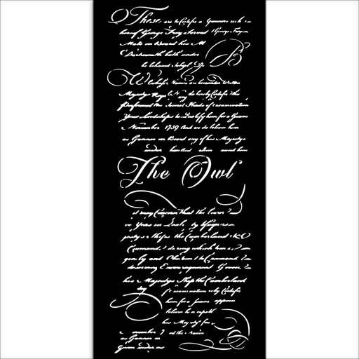 Stamperia - The Owl's House - Letter Stencil (12cmX25cm)