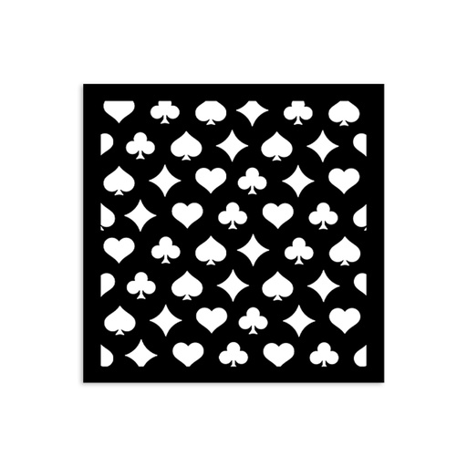 Stamperia -  Alice in Christmas - Poker Cards Stencil (12cmX12cm)