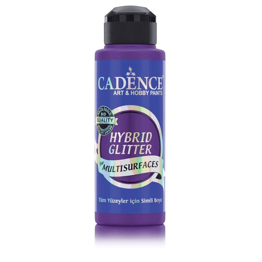 Cadence Hybrid Glitter Paint - Purple + Silver Glitter (120 ml)