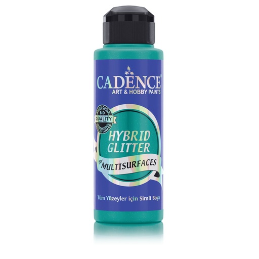 Cadence Hybrid Glitter Paint - Mint Green + Silver Glitter (120 ml)