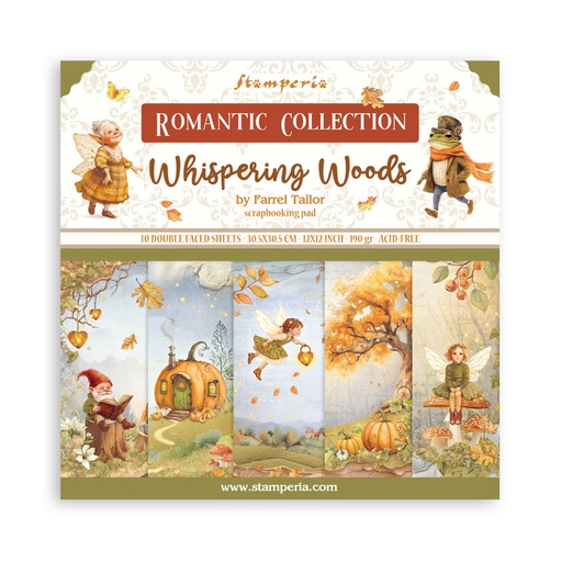 Stamperia - Whispering Woods - 12"x12" Double Sided Scrapbooking Pad 