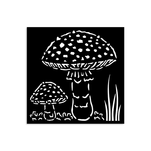 Stamperia - Whispering Woods - Mushrooms Stencil (12x12cm)