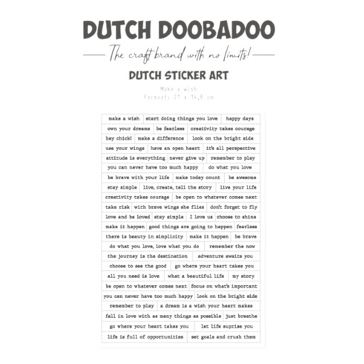Dutch Doobadoo Make A Wish Sticker Art (A5)