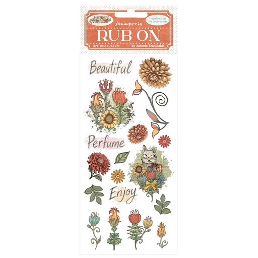 Stamperia - Furry Friends - Rub On - Flowers