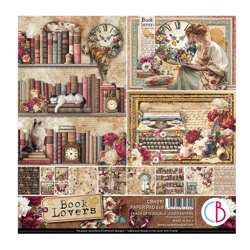 Ciao Bella Paper - Book Lovers - 8"x8" Paper Pad