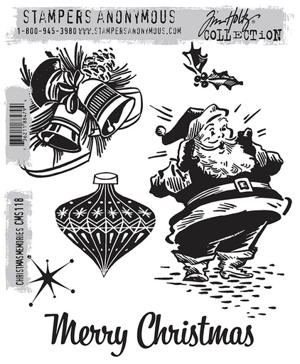 Tim Holtz - Stampers Anonymous Cling Stamps - Christmas Memories