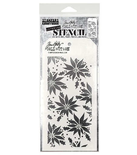 Tim Holtz Layering Stencil - Poinsettia