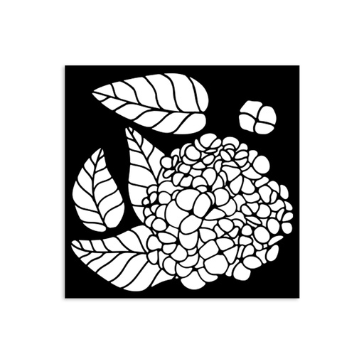 Stamperia - Quiet Days - Hydrangea Stencil (12x12cm)